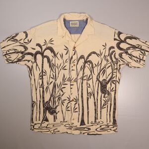 Scotch & Soda Jacquard Knit Camp Shirt Short Sleeve Pool Shirt Mens Medium